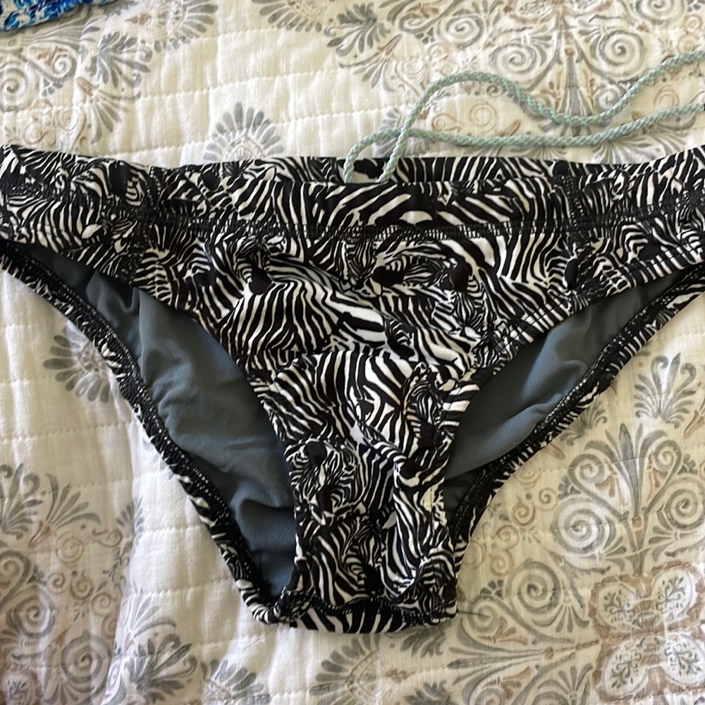 Jolyn “Sawyer” zebra print bikini bottom